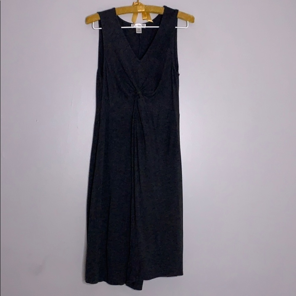 Motherhood Maternity center knot casual sleeveless dress medium grey